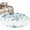 Blue, variant on Round Area Rugs Collection 4 Ft, Teal Blue Leaves Non-Slip Residential Carpet, Summer Botanical Indoor Crawling Mats Runner Rugs for Living Room/Dining Room/Bedroom