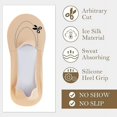 thumbnail image 5 of 5 pairs No Show Socks for Womens Size 6-9, Ultra Low Cut Liner Silk Breathable Socks Ice Feeling socks, Nonslip Liner Invisible Hidden Thin Socks, 5 of 6