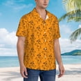 thumbnail image 3 of Balery Fall Cute Simple Scarecrow Camisas hawaianas de manga corta para hombre, camisas playeras de corte holgado, camisas de vacaciones con botones,XX-Large, 3 of 7