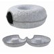 thumbnail image 4 of 1 Pcs Pet Tunnel Donut Cat Bed(dark Gray), 4 of 5