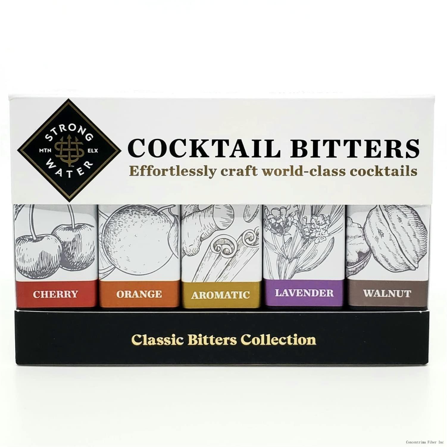 Cocktail Bitters Collection 5 Bitters For Old Fashioned Gift Set