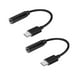 thumbnail image 1 of 2 adaptadores de cable para auriculares tipo C a 3,5 mm (USB 3.1 tipo C, USB-C macho a conector de audio auxiliar hembra de 3,5 mm, negro), 1 of 5