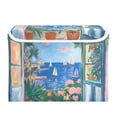 thumbnail image 7 of Yayeee Collapsible Cube Storage Bin with Lid Fabric Closet Decorative Basket with Handles, Sea Window, 7 of 7