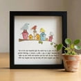 thumbnail image 2 of Ohmyroo Handmade Sea Glass Bird Art Frame 10 Inch Wooden Shadow Box with Wall Mount, 2 of 5