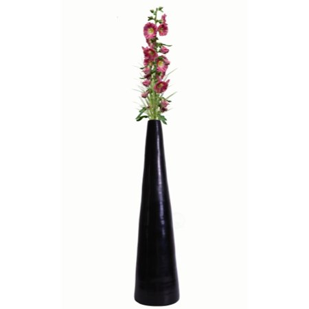 30 5 Spun Bamboo Contemporary Tall Floor Vase Black Glossy