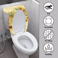 thumbnail image 3 of HELLHERO Sunflower Musical Note Toilet Bowl Cover Elastic Edge Set of 2 Easy to Install Elastic Installation for Bathroom Home Comfort, 3 of 5