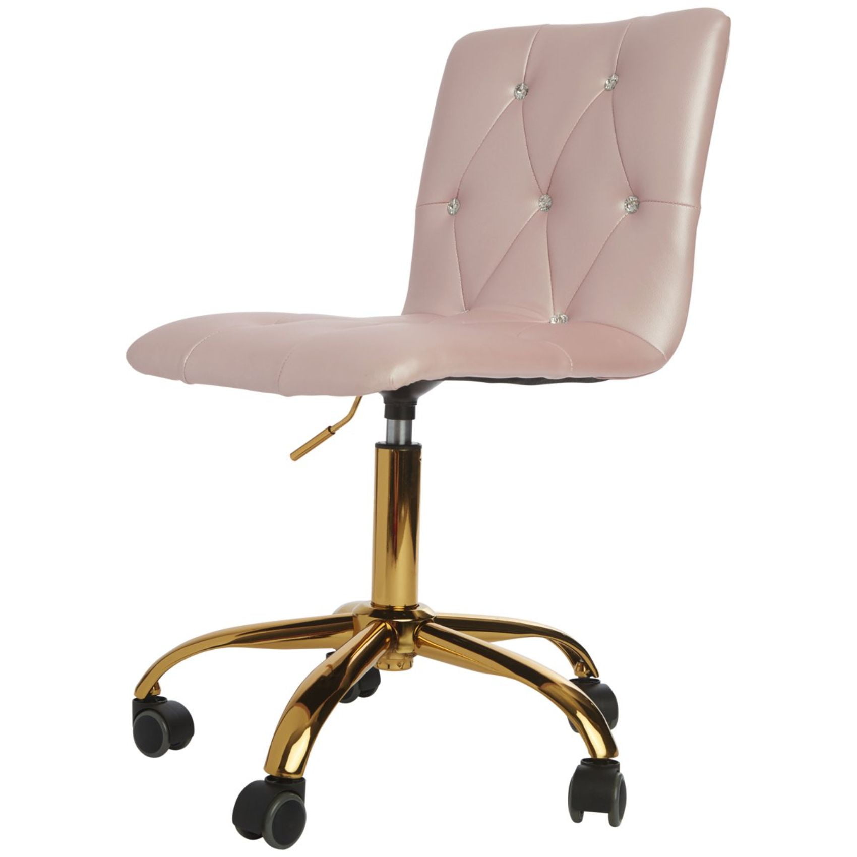 Impressions Evelyn Diamond Tufted Vanity Chair with Leatherette