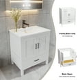 thumbnail image 5 of 30" White Freestanding Bath Vanity with Bottom Drawer, Sink Base Cabinet Without Top, 5 of 8