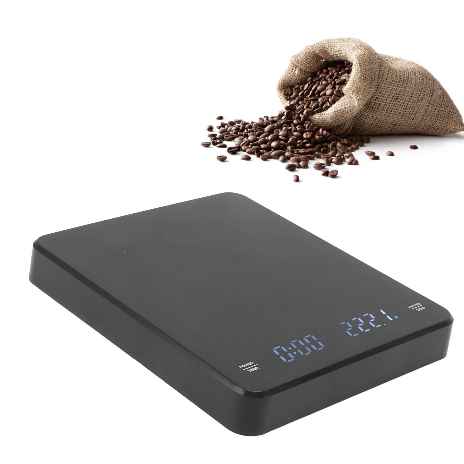 Yajisi USB Rechargeable Coffee Scale with Auto‑Zero, Timer & High‑Accuracy LED Display – Ideal for Brewing, Baking & Kitchen Use
