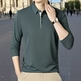 thumbnail image 6 of Polo T Shirts For Men Long Sleeve Classic Solid Color Collared Casual Business Male Tees, 6 of 7