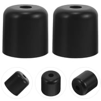 OFFIGAM 4pcs Black Plastic Conical Furniture Legs Replacement for Sofa Dresser Cabinet Table