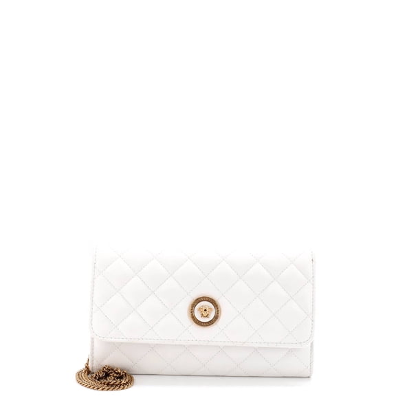 Pre-Owned Icon Wallet on Chain Quilted Leather By Rebag