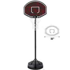 Gymax Wall Mounted Fan Backboard With Basketball Hoop and Rim Outdoor