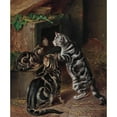 thumbnail image 2 of Horatio Henry Couldery 15x17 Black Ornate Wood Framed Double Matted Museum Art Print Titled - Visiting Time, 2 of 5