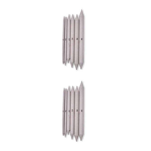 Seitruly Pack of 6 Sketching Blending Smudging School Pen Portable Stump Accessories Tortillon Sketch Office Art Supplies Home Blanco 2piezas