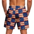 thumbnail image 4 of Men's Swim Trunks Swimming Trunks 250th Anniversary Pattern Beach Shorts with Mesh Lining and Pockets, 4 of 4
