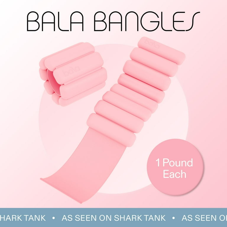 Bala Bangles Wrist Ankle Weights for Women Men (Blush)