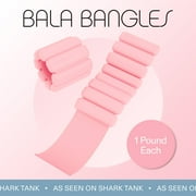 Bala Bangles Wrist & Ankle Weights for Women & Men (Blush) - 1 Pound Silicone Bracelet Set