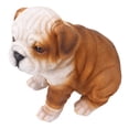 thumbnail image 2 of Estatua de cachorro de Bulldog Inglés, escultura de Bulldog de resina realista para decoración de porche de césped y jardín, Bulldog sentado, 2 of 10