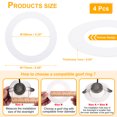 thumbnail image 2 of Uxcell Goof Rings for 4 Inch Recessed Lights, ID 4.25" x OD 6.7", 4 Pcs, White, 2 of 8