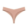 thumbnail image 4 of Ashirexll Thongs for Women, Silk Underwear for Women Low Waist Solid Color Seamless No Show Stretch Thong Panties Pink S, 4 of 6