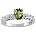 thumbnail image 2 of Tommaso Design� Oval 7x5mm Genuine Green Sapphire Solitaire Engagement Ring, 2 of 9