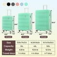 thumbnail image 4 of Joyway Ensemble de Bagages 3 Pcs Valise Cabine 20 Pouces avec Roues Pivotantes Cadenas TSA Sac de Voyage et Trousse de Toilette Bagage Rigide Léger, 4 of 7