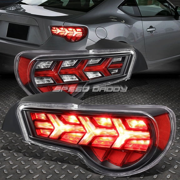 Nuvision for 13-21 Toyota 86 FRS BRZ Sequentail Arrow LED Tail Light Brake Lamps Black