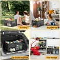 thumbnail image 3 of CLESOO Car Trunk Organizer, 57L Collapsible Organizer Multi Compartment with Lid, Black, 3 of 8