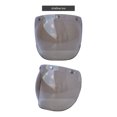 thumbnail image 2 of Visor Helmet Bubble Visor Motorcycle Helmet Windshield Lens with Flip Bracket for 3-Snap Open Face Helmets, 2 of 2