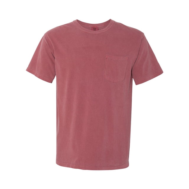 Comfort Colors T-Shirt à Poche Épais Teint en Pièce pour Adulte, 3TG, Brique