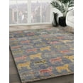 thumbnail image 2 of Ahgly Company Indoor Round Abstract Sandstone Brown Abstract Area Rugs, 5' Round, 2 of 6