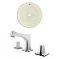 thumbnail image 1 of 16-in. W Round Bathroom Undermount Sink Set In Biscuit - Chrome Hardware AI-22850, 1 of 7