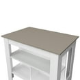 thumbnail image 6 of Cterwk Kitchen Island with 3 Open Shelves, White+Gray, 6 of 7