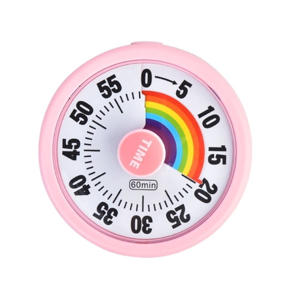 AOOOWER Time Management Tool Rotary Knob Visual Timer For Kitchen Classroom Fitness
