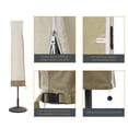 thumbnail image 3 of ACEGOSES Patio Market Table Umbrella Covers Zippered Waterproof Outdoor Parasol Deck Umbrella Cover, Fit for 7.5–11 Feet,Khaki&Brown, 3 of 7