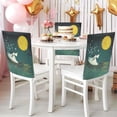thumbnail image 4 of Decorative Chair Back Cover One Size x6 Chair Cover Dining Chair Slipcovers Chair Back Decoration Festival Chair Decoration Beauty under The Moon, 4 of 6