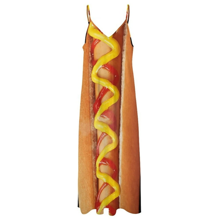 Funny Hot Dog Sleeveless Dress women's dresses luxury Cocktail of dresses