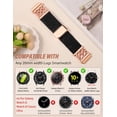 thumbnail image 5 of Wearlizer Magnetic Braided Band Compatible with Samsung Galaxy Watch 7/6/5/4/FE/Classic/Active 2, 20mm Stretchy Nylon Watch Band with Adjustable Magnetic Clasp for Women & Men (Not for Ultra), 5 of 7