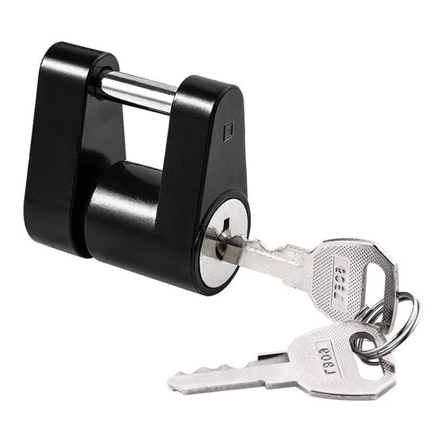 Anti-theft Trailer Hitch Lock Trailers Coupler Padlock Hook Connector Tongue Locks Hitch Security Protector Zinc Alloy 1/4 Inch ,Easy to Use