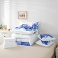 thumbnail image 3 of Erosebridal Modern Watercolor Bedding Sets King Size, Abstract Ombre Comforter Sets with Sheets, Blue Reversible Bed Set, Ultra Soft Room Decorative, 7 Pieces, 3 of 4