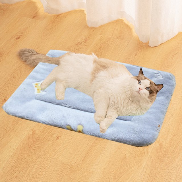 XWSHYW Mantas Cama para Mascotas Caja Ortopédica Cama para Mascotas de Espuma Colchón para Mascotas Fondo Antideslizante Cómoda Estera de Cama para Mascotas para La Ansiedad