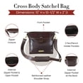 thumbnail image 2 of 392001 Cross Body Satchel in Full Grain Dark Brown Leather | Style n Craft, 2 of 10