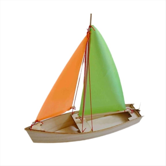 Self-Propelled Sailboat Wooden Boat Model Assembly Kit DIY Assembly Toys Children'S Handmade Toys