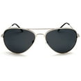 thumbnail image 2 of Unisex Classic Polarized Pilot Military Sunglasses - Nickel Plated Metal - Silver, 2 of 6