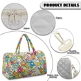 thumbnail image 6 of Garronmavis Colorful Floral Large Quilted Duffle Bag for Women, Lightweight Weekender Bag Travel Overnight Carry On Bag, Gym Dance Shoulder Bag with Zipper Pockets, 6 of 7