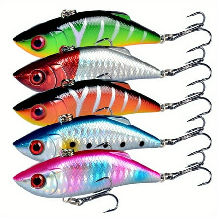 5-Piece Vibrating Bait Lipless Crank Bait Fishing Bait - Variety of Bionic Baits - Ideal for Freshwater and Saltwater Fishing
