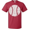 thumbnail image 3 of Inktastic Distressed Baseball in White T-Shirt, 3 of 5