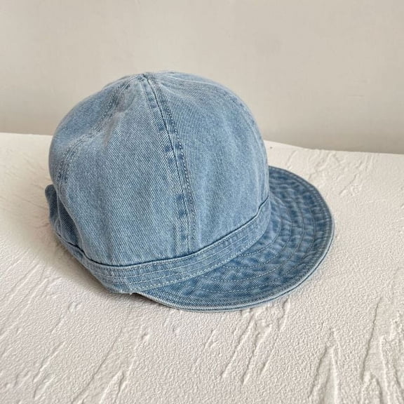 CoCopeaunts Womens Denim Baseball Hats Summer Washed Cowboy Flat Brim Snapback Hats Outdoor Beach Ladies Foldable Hip Hop Sun Caps Unisex