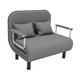 thumbnail image 3 of Sofá cama,Sofá cama Silla perezosa Sofá individual Silla,Respaldo reclinable Bolsillos de almacenamiento ajustables,Muebles de salón de espacio moderno para sala de estar,Muebles de Gris, 3 of 9